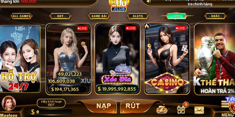 Chơi sảnh casino live cực hay hitclub